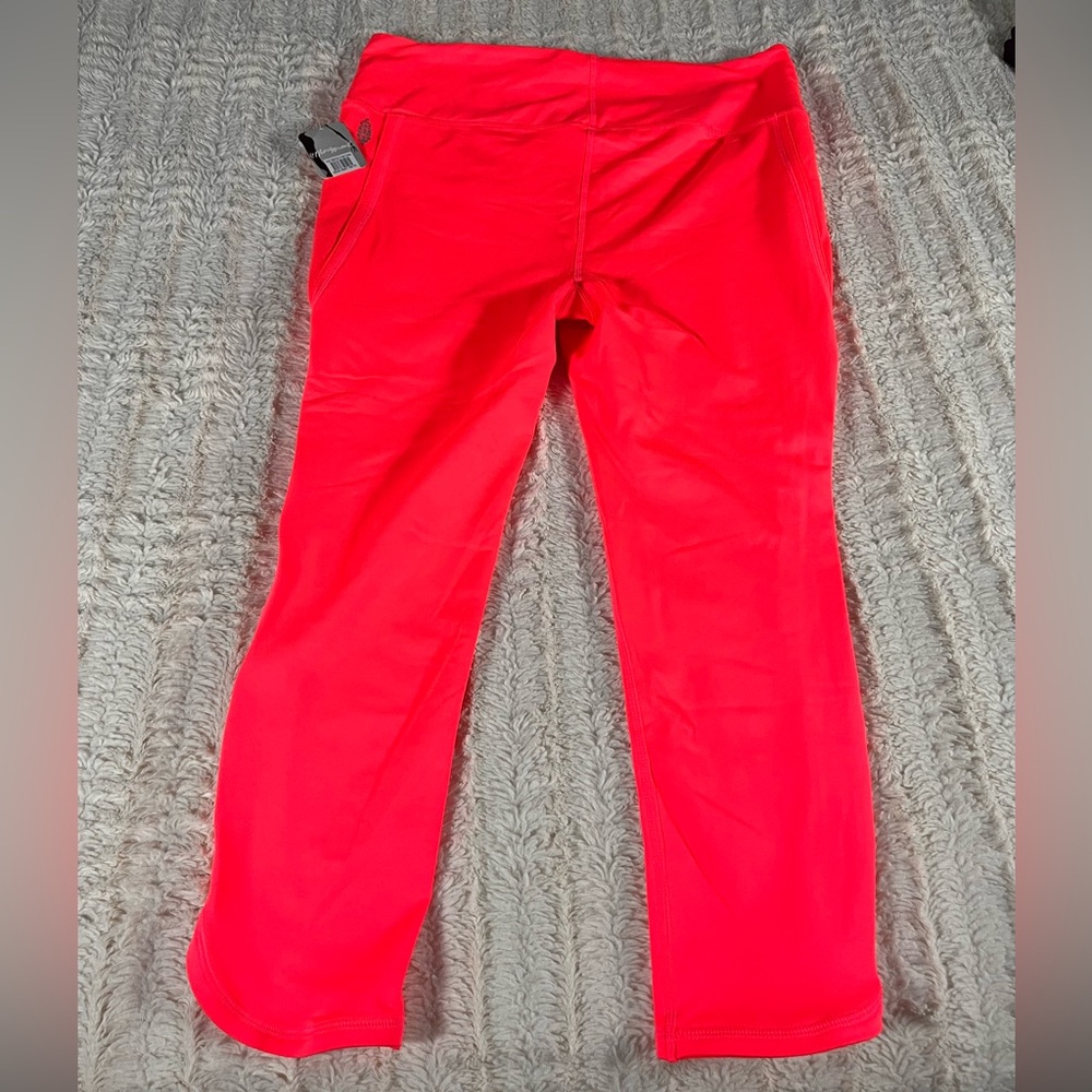 Free People Movement Yoga Pants Neon Coral Orange XL NWT
